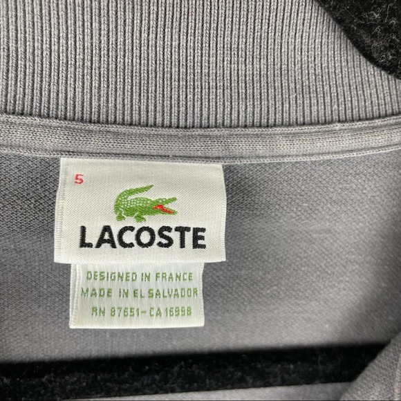 Lacoste Gray Short Sleeve Polo T Shirt Top Men’s XL - Picture 3 of 8